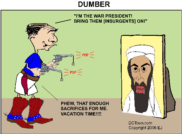 Bush Playing War DUMBER (Cartoon)