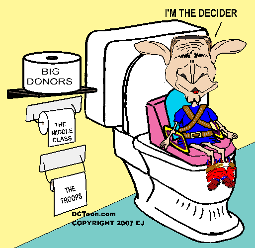 Bush as the Decider (Cartoon)