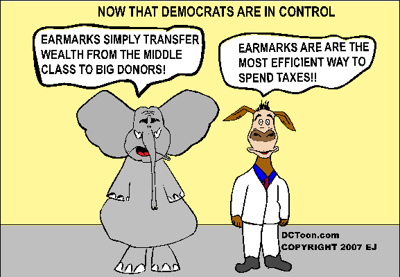 Earmarks with Democrats in Control (Cartoon)