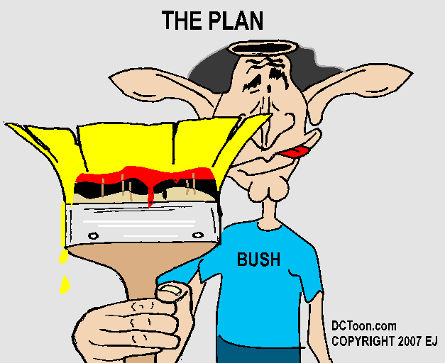 Bush Planning for War with Iraq (Cartoon)