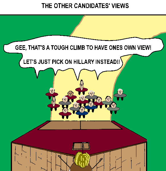 Other Candidates Views - Pick on Hillary (Cartoon)