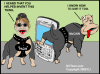 McCain and Palin discuss BlackBerry - Cartoon by EJ