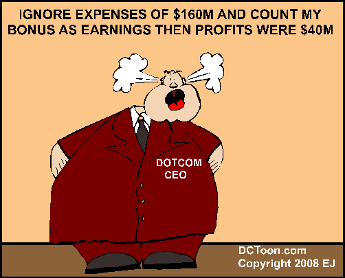Pro Forma Profits (Cartoon by EJ)