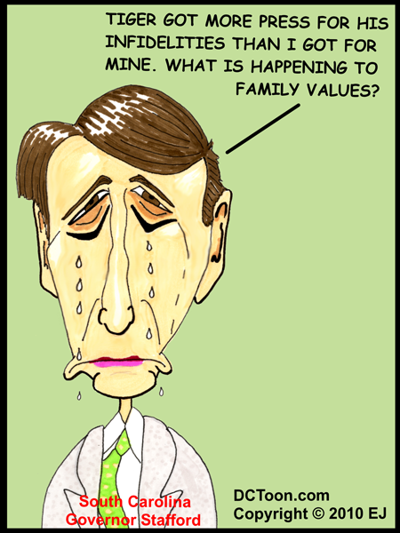 South Carolina Governor Stafford Cries Foul (Cartoon by EJ)