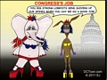 Obama Caves to McConnell and Repulicans on Debt-Ceiling (Cartoon by EJ)