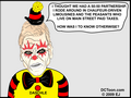 Daschle Clown (Political Cartoon by EJ)