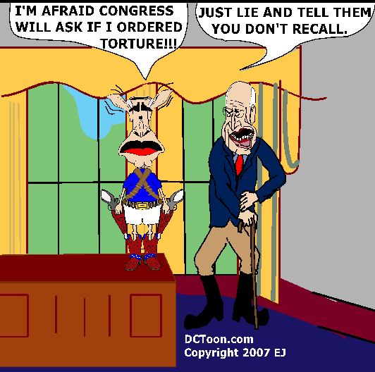 Bush To Lie or Not to Lie (Cartoon by EJ)