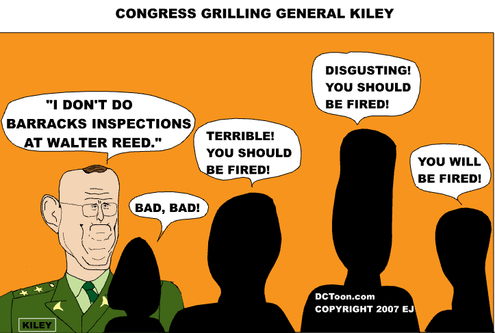 General Wiley Grilled about Walter Reed by Congress