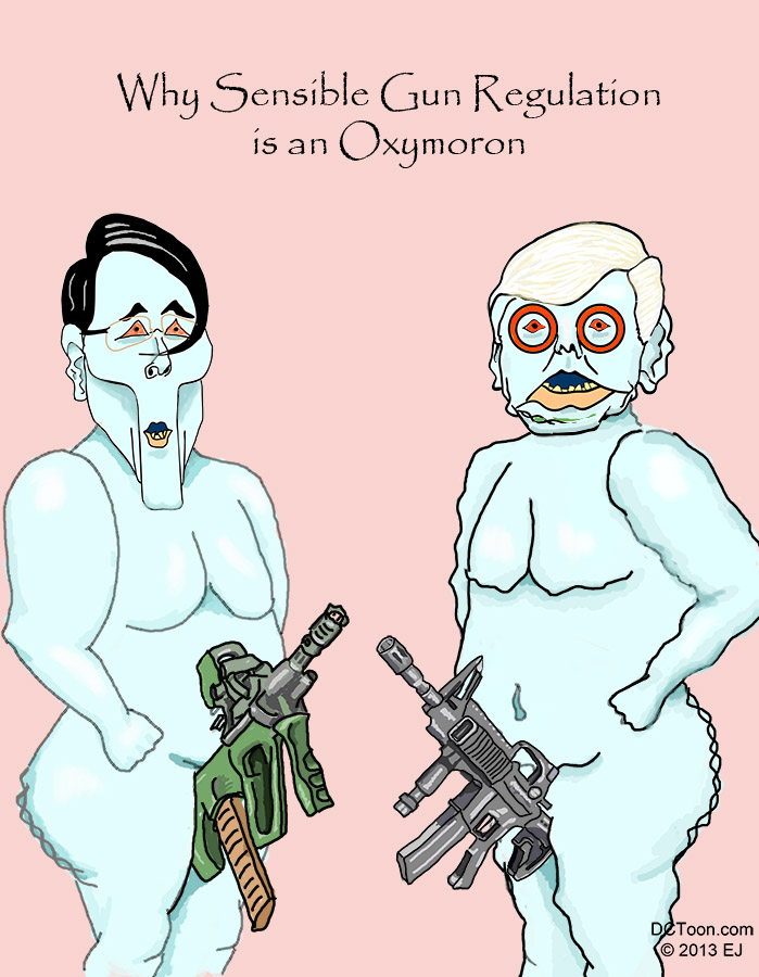 Cartoon by EJ - Guns and Manhood